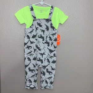 Wonder Nation Baby Boy Coverall Outfit Set 2 piece